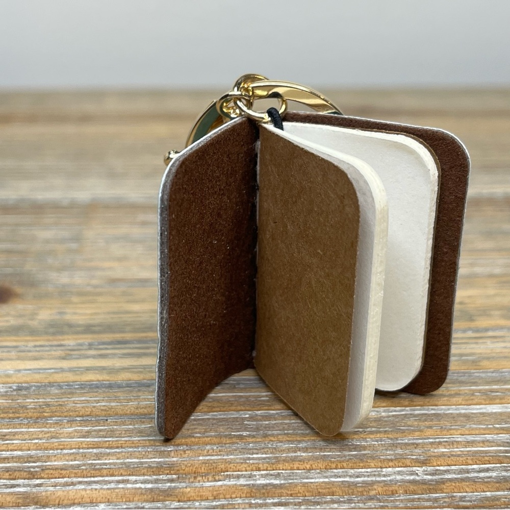 Kawaii Mini Travel Journal Notebook Keychain in Beautiful Teal - Picture 2 of 7